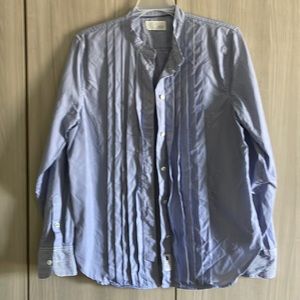 JCrew shirt blue and white pinstripe cotton